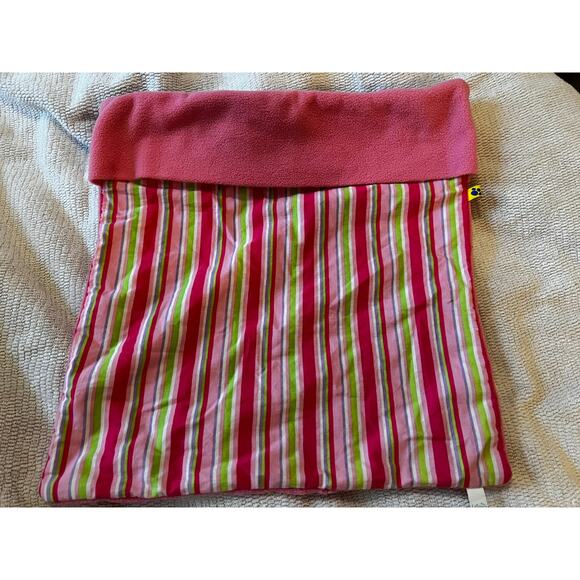 Build A Bear Workshop Striped Pattern Fleece Stuffed Animal Sleeping Bag Pink - Picture 1 of 11